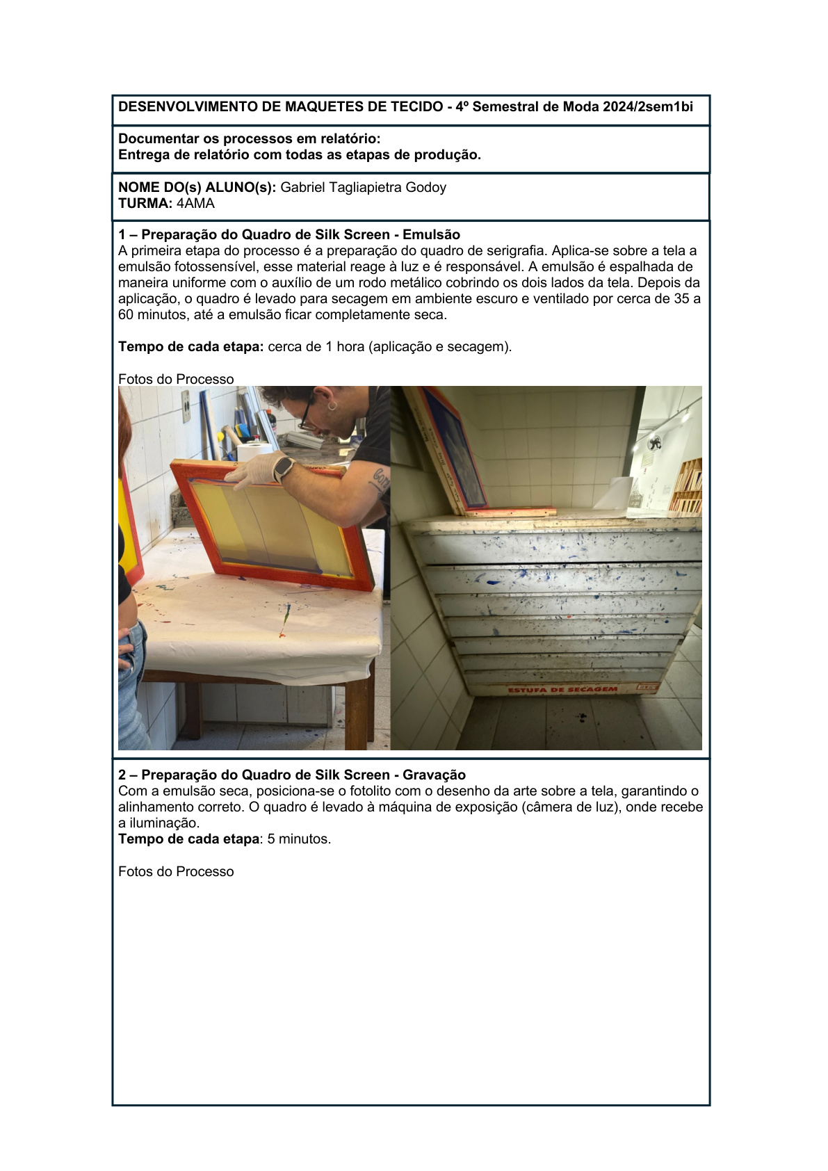 Relatório Silk Screen